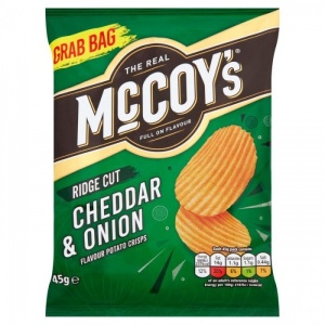 McCoy's Ridge Cut Cheddar & Onion Crisps 45g (36 Pack)