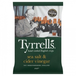 Tyrrell's Sea Salt & Cider Vinegar Crisps 40g (24 Pack)