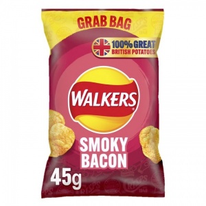 Walkers Smokey Bacon Grab Bag Crisps 45G