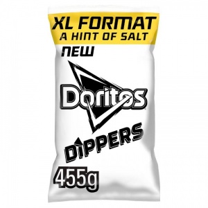 Doritos XL Format Lightly Salted Tortilla Chip Crisps 455g (12 Pack)