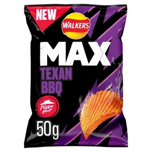 Walkers Max Texan Bbq Crisps 50g (24 Pack)