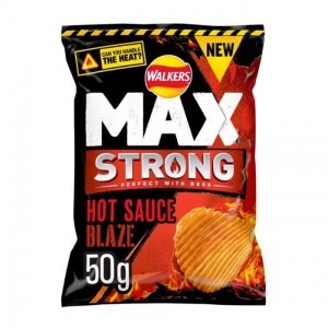 Walkers Max Strong Hot Sauce Blaze Crisps 50g (24 Pack)