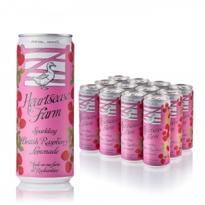 Heartsease Farm Sparkling British Raspberry Lemonade Can 330ml (12 Pack)