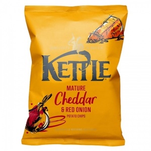 Kettle Mature Cheddar & Red Onion Crisps 40g (54 Pack)