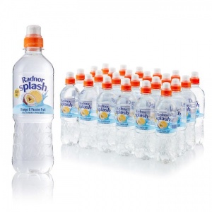 Radnor Splash Still Orange & Passionfruit Flavoured Water 500ml Sports Cap (24 Pack)