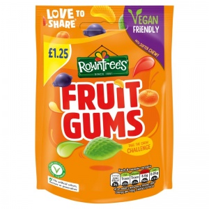 Rowntrees Fruit Gums 120g Pouch (10 Pack) Price Marked £1.25