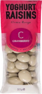 Cranberry Yoghurt Raisins 50g (24 Pack)