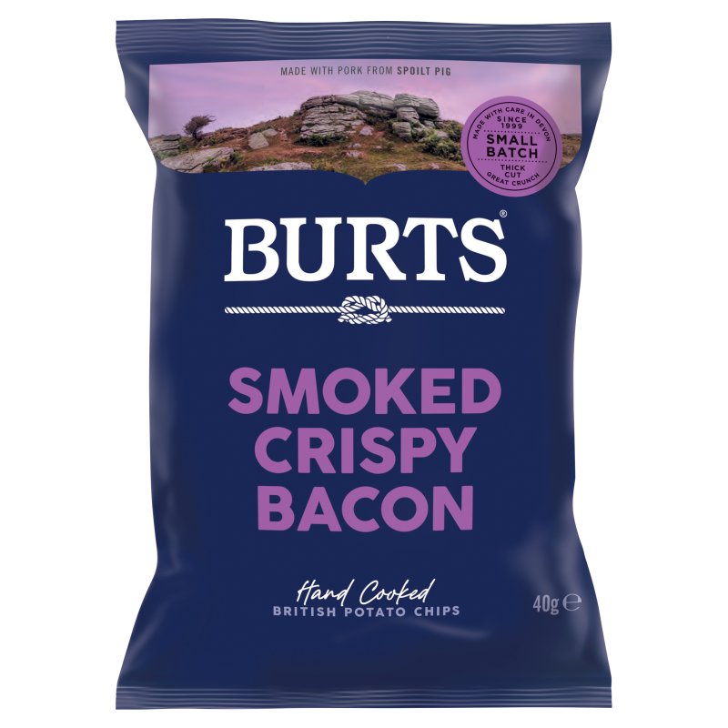Burts Smoked Crispy Bacon Crisps 40g (20 Pack)