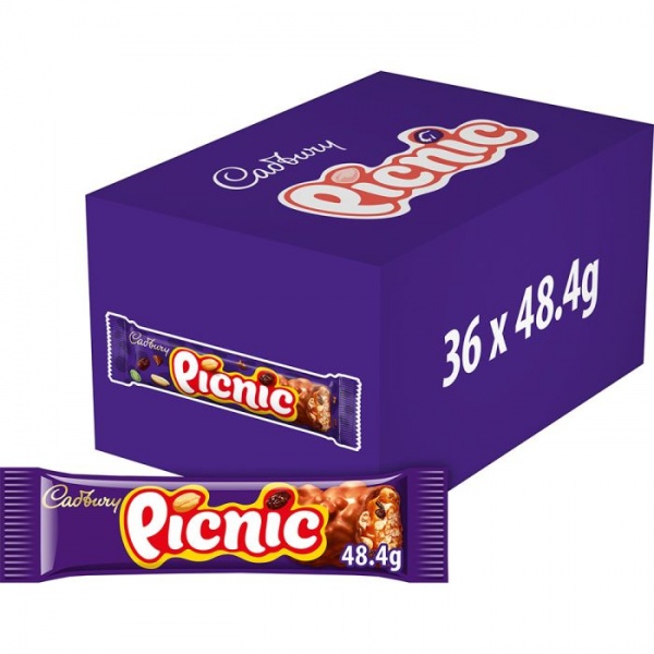 Cadbury Picnic Chocolate Bar 48.4g (36 Pack)