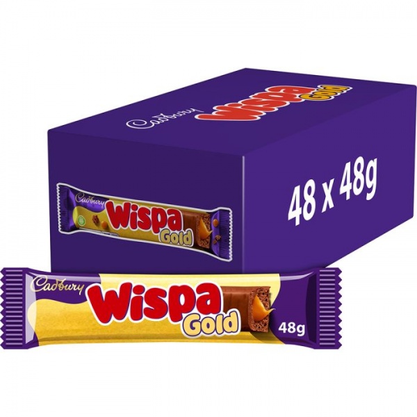 Cadbury Wispa Gold Chocolate Bar 48g (48 Pack)