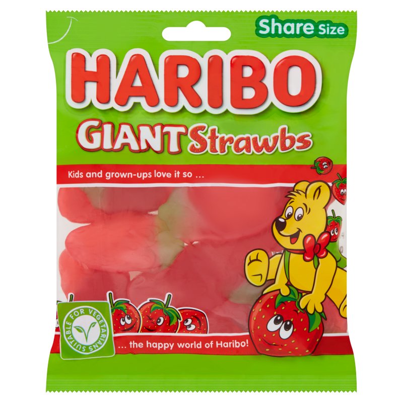 Haribo Giant Strawbs 160g (12 Pack)