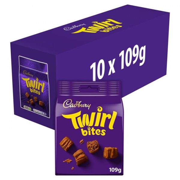 Cadbury Twirl Bites Chocolate Bag 109g (10 Pack)