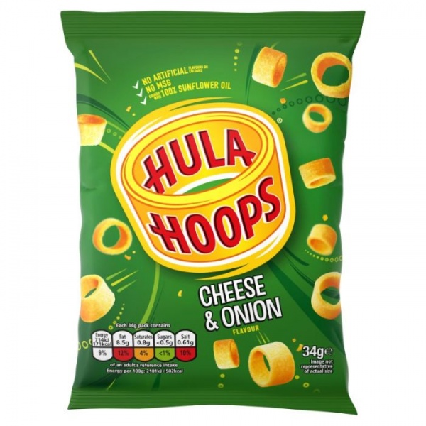 Hula Hoops Cheese & Onion 34g (32 Pack)