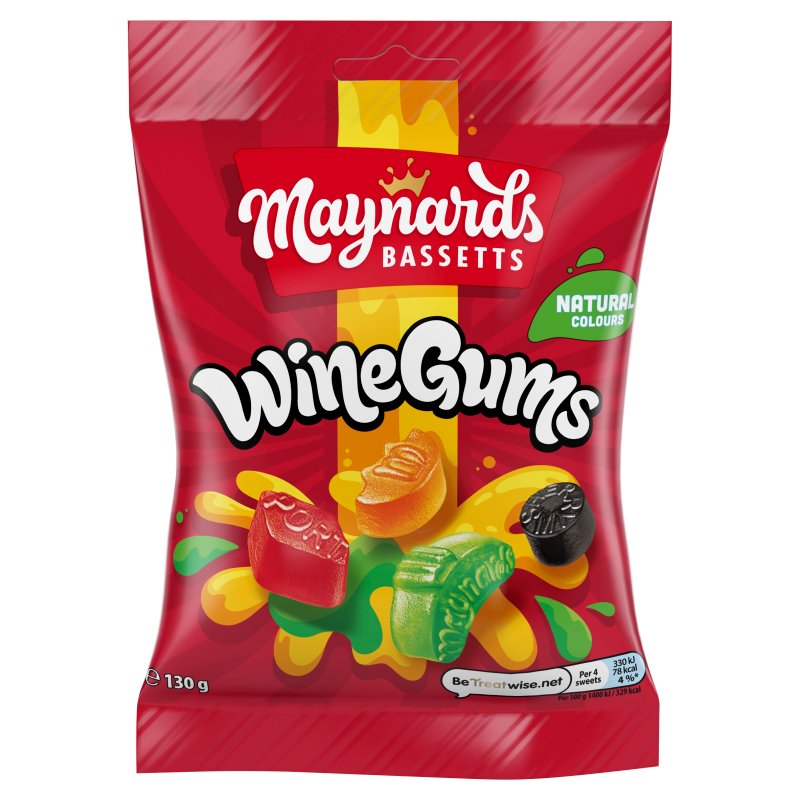 Maynards Bassetts Wine Gums 130G (10 Pack)