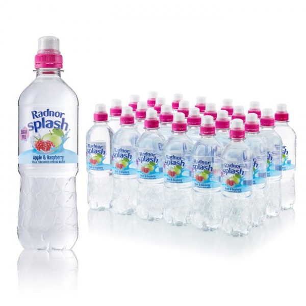 Radnor Splash Still Apple & Raspberry Flavoured Water 500ml Sports Cap (24 Pack)