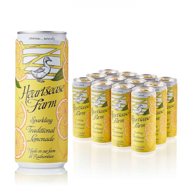 Heartsease Farm Sparkling Traditional Lemonade Can 330ml (12 Pack)