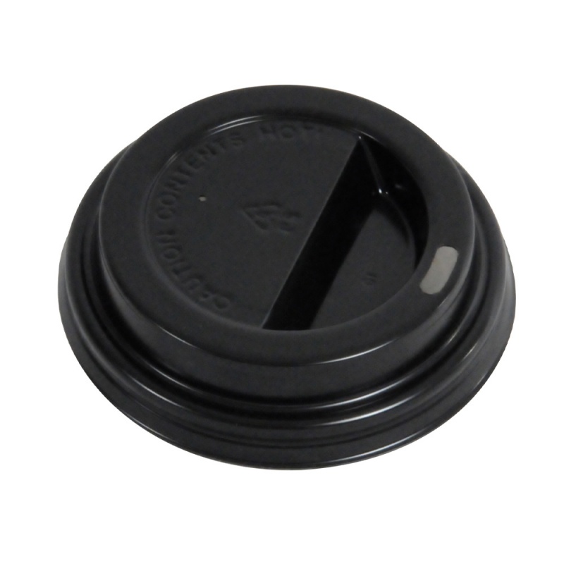 Black Sip Thru Lid 80mm 8/9oz (1000 Pack)