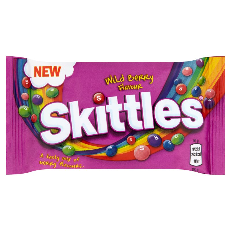 Skittles Chewy Sweets Wild Berry Fruit Flavoured  Bag 45g (36 Pack)