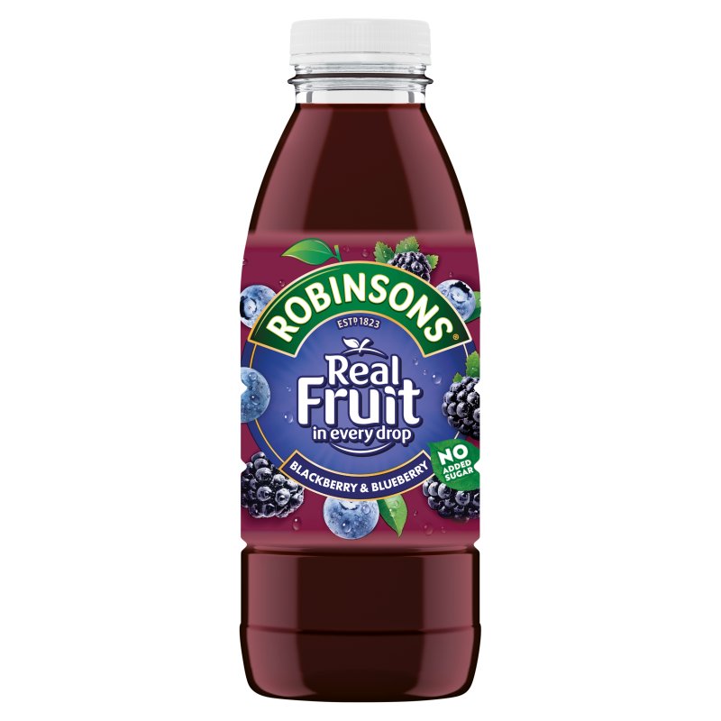 Robinsons Ready To Drink Blackberry & Blueberry Juice Drink 500ml Bottle (12 Pack)