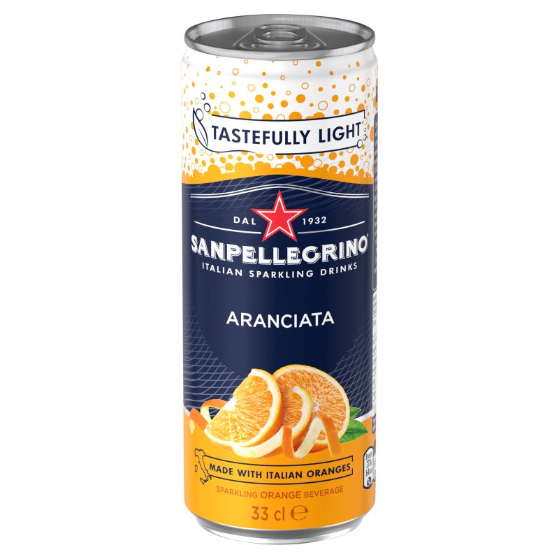 San Pellegrino Orange Aranciata Can 330ml (24 Pack)