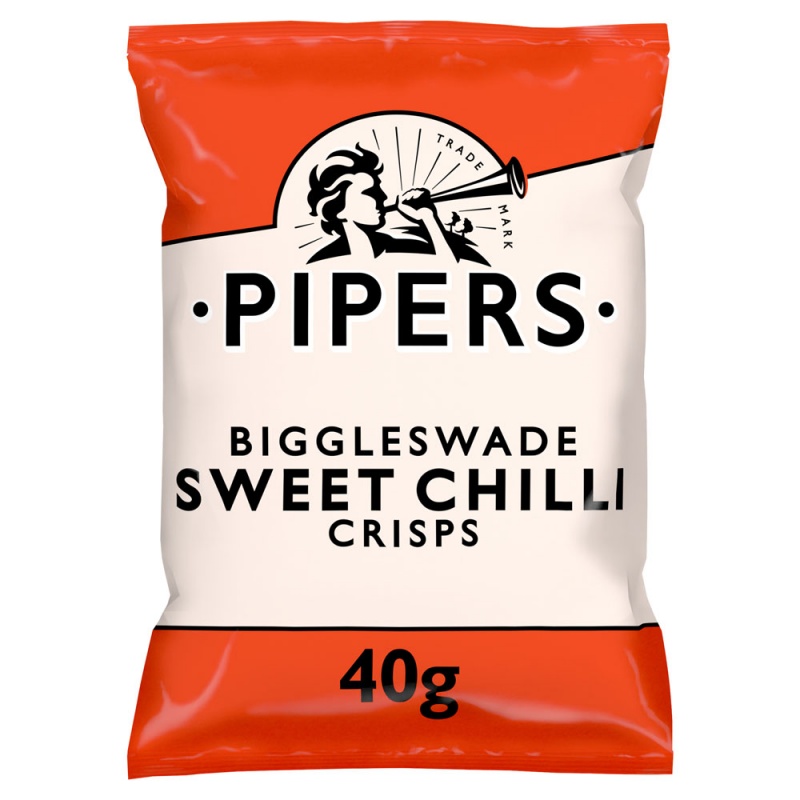 Pipers Biggleswade Sweet Chilli Crisps 40g (24 Pack)
