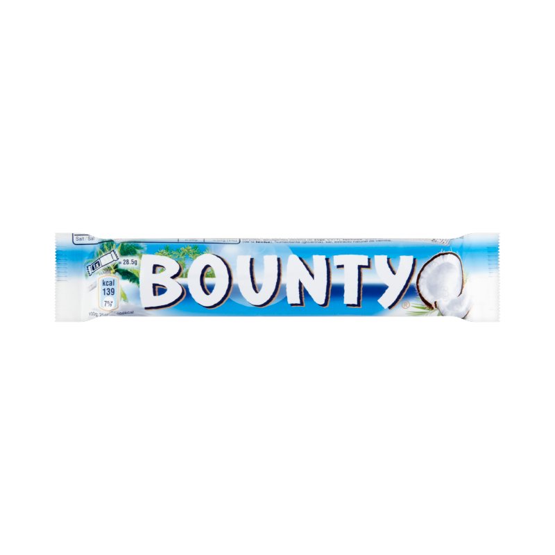 Bounty Coconut & Milk Chocolate Bar 2 x 28.5g (57g x 24 Pack)