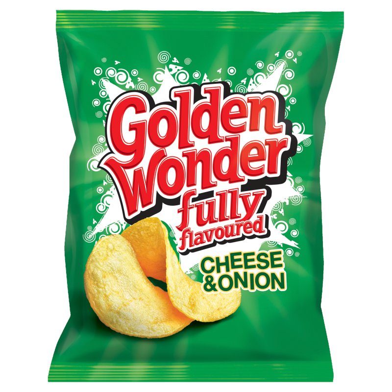 Golden Wonder Cheese & Onion Crisps 32.5g (32 Pack)